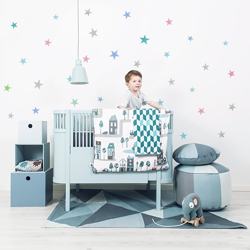 Stars Wall Sticker For Kids Ro - Baby Nursery Modern 评论和价格