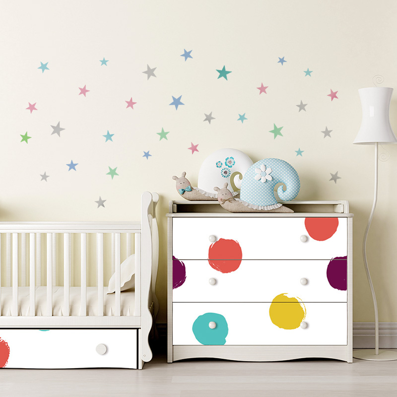 Stars Wall Sticker For Kids Ro - Baby Nursery Modern 评论和价格