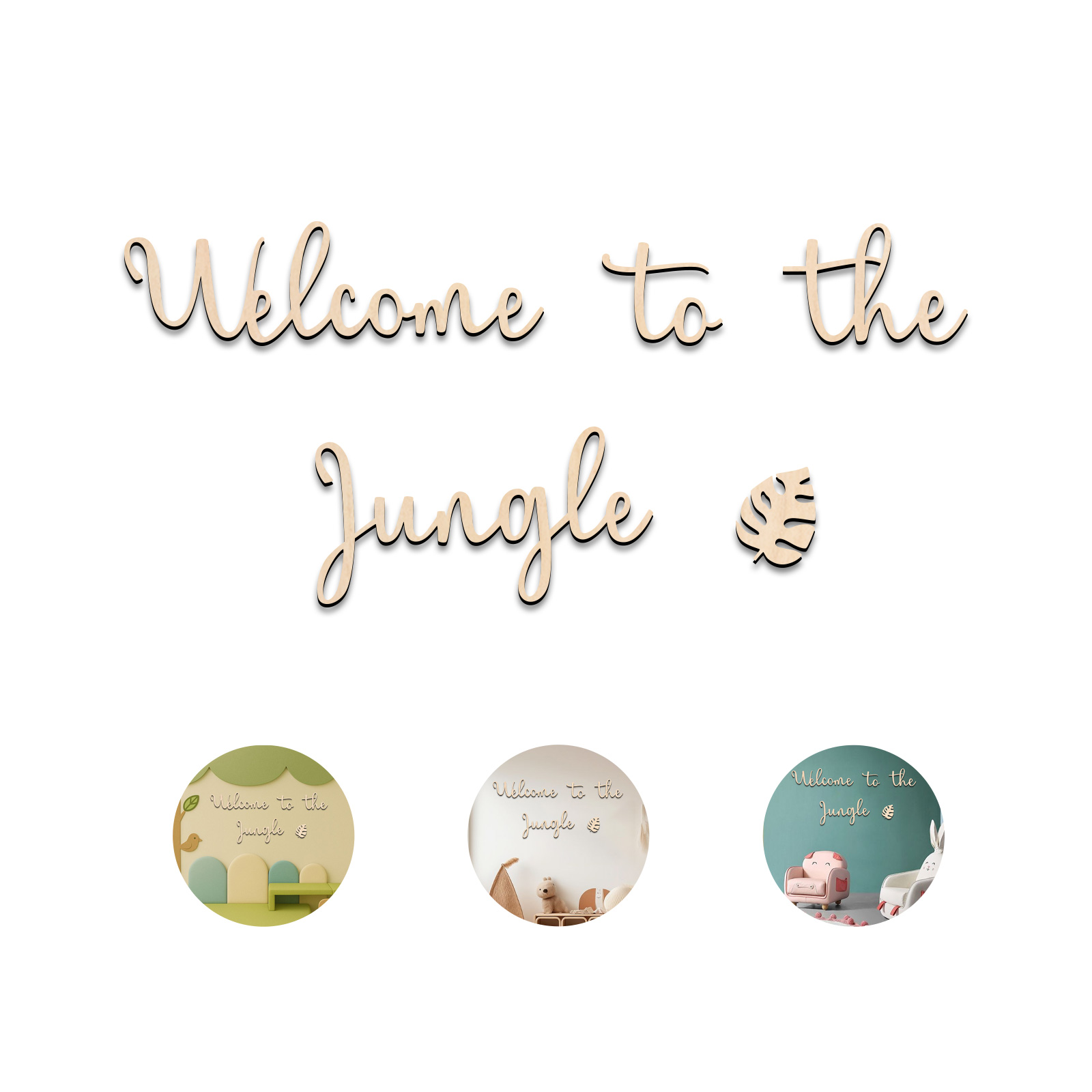 Welcome to the Jungle Wooden S - Baby Nursery Animal Theme 评论和价格