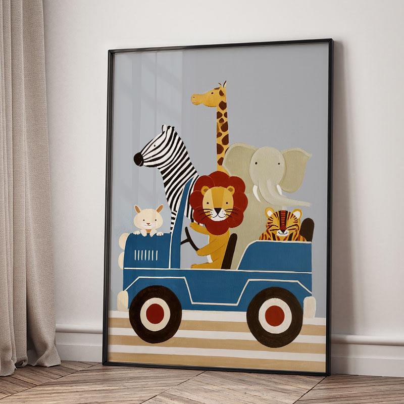 Funny Cartoon Animal Car Ballo - Baby Nursery Modern 评论和价格