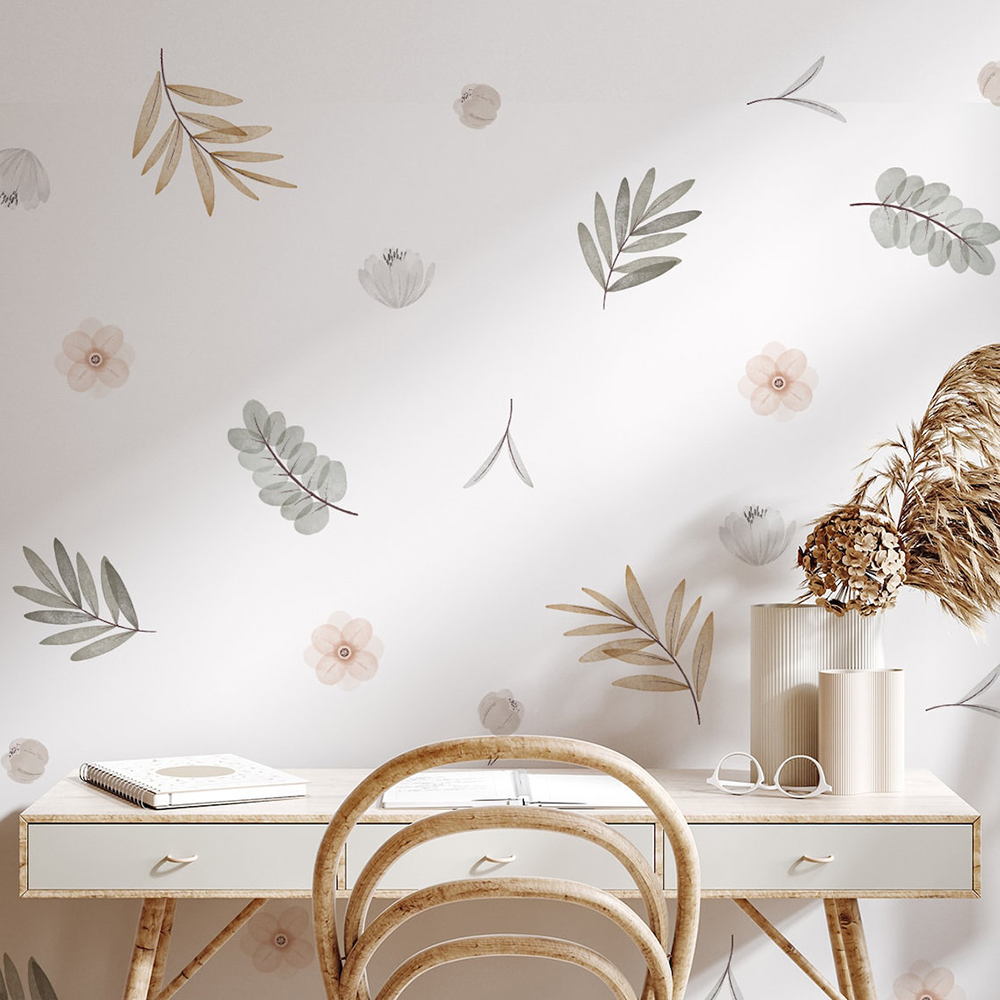 Boho Leaves Botanical DIY Wall - Baby Nursery Diy 评论和价格