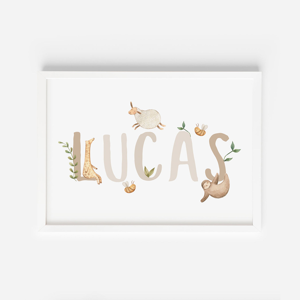 Name Custom Poster Nursery Can - Baby Nursery Name Letters 评论和价格