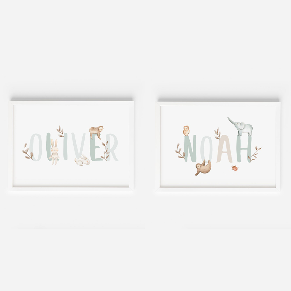 Name Custom Poster Nursery Can - Baby Nursery Name Letters 评论和价格