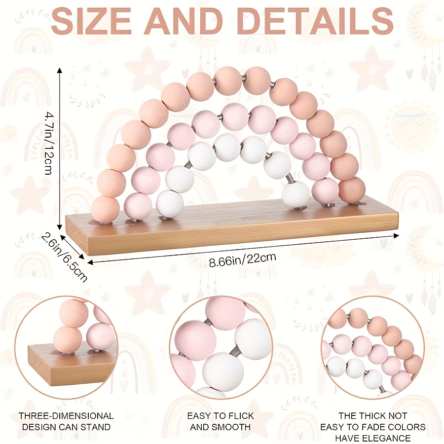Rainbow Girl 3D Baby Room Deco - Baby Nursery Pink 评论和价格