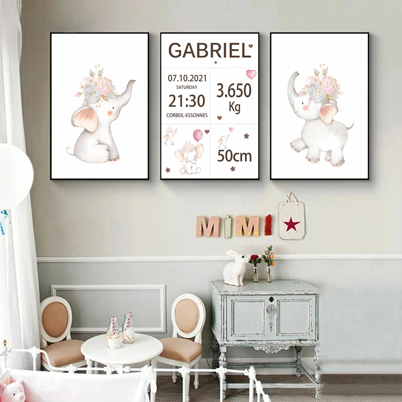 Pink Baby Customized Name Date - Baby Nursery Pink 评论和价格