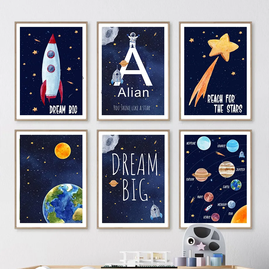 1pc Canvas painting  Custom Na - Baby Name Wall Art 评论和价格