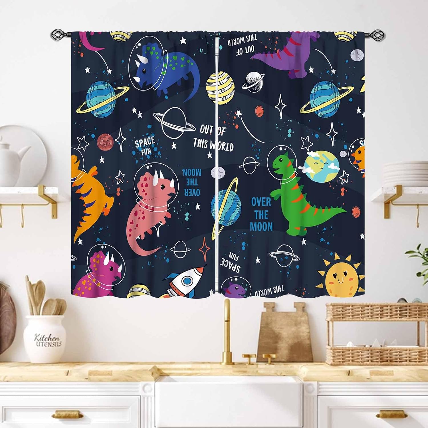 Dinosaur Curtains for Kids Roo - Baby Nursery Animal Theme 评论和价格