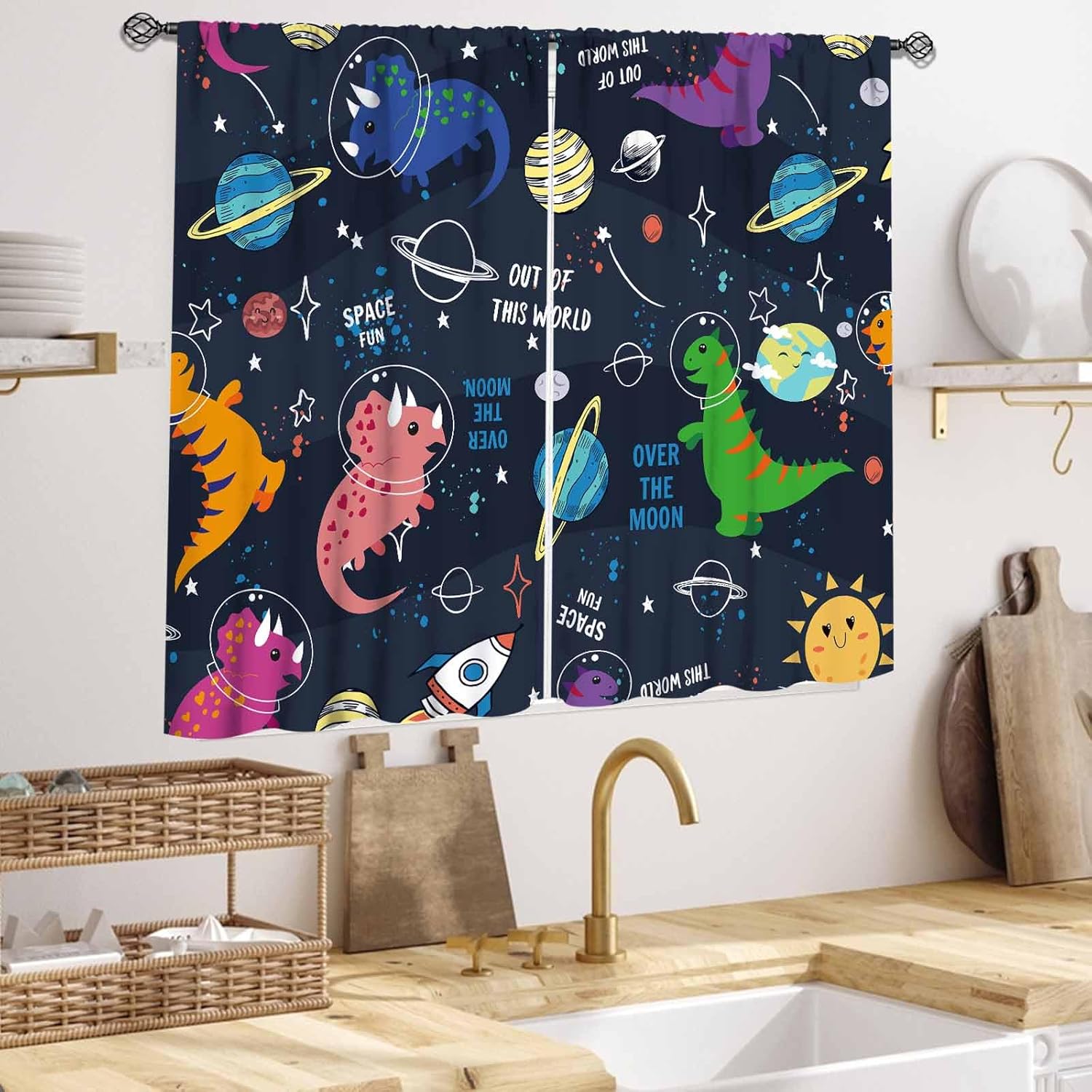 Dinosaur Curtains for Kids Roo - Baby Nursery Animal Theme 评论和价格
