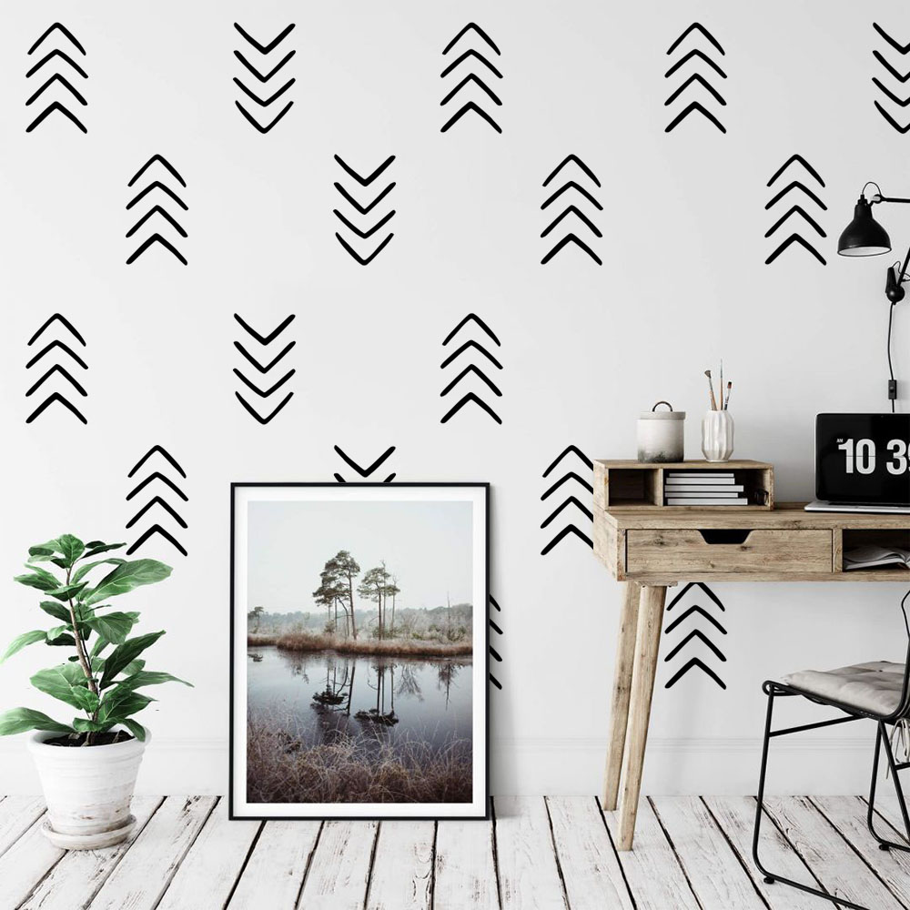 28Pcs Geometric Unique Arrow W - Baby Nursery Vinyl Wall Stickers 评论和价格