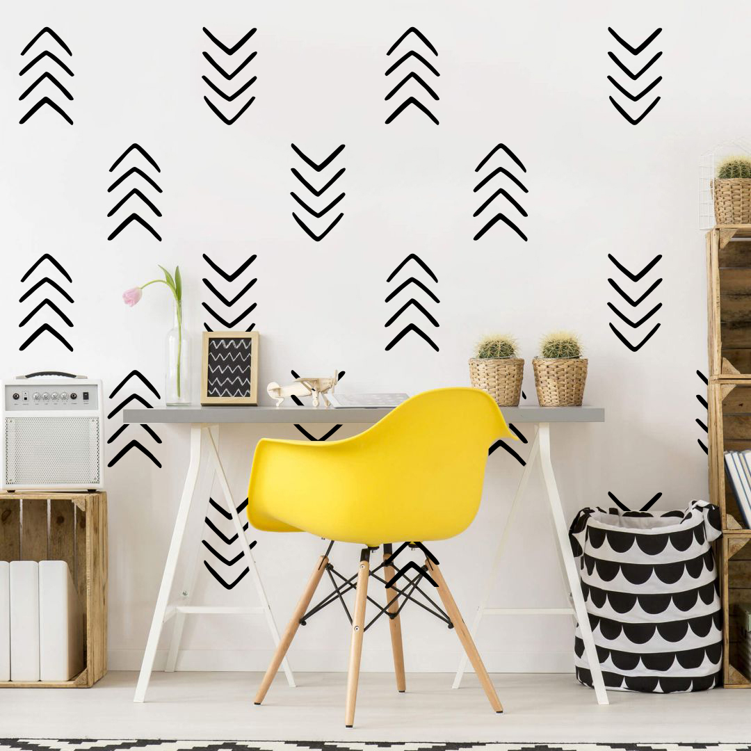 28Pcs Geometric Unique Arrow W - Baby Nursery Vinyl Wall Stickers 评论和价格