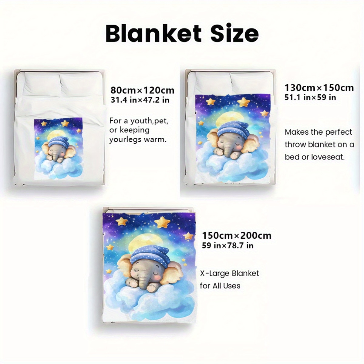 Sleeping Baby Elephant Cloud S - Baby Nursery Animal Theme 评论和价格