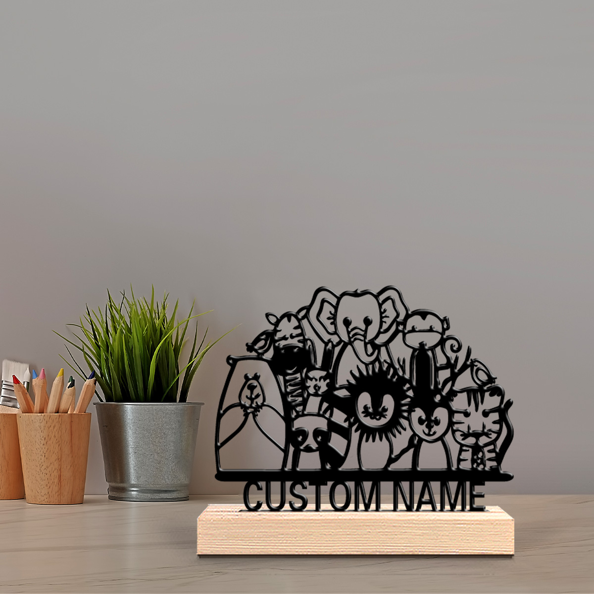 1pc Cute Personalized Custom Z - Baby Zoo Nursery 评论和价格