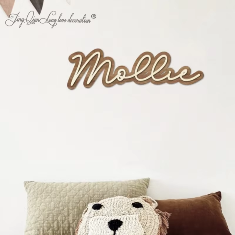 Custom Wooden Name Sign for Nu - Baby Nursery Name Letters 评论和价格