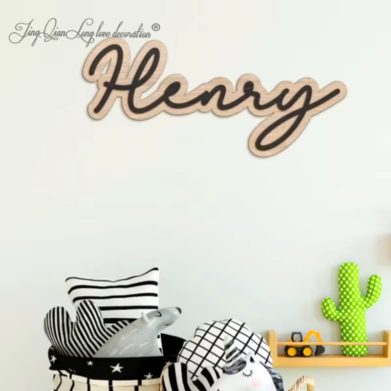 Custom Wooden Name Sign for Nu - Baby Nursery Name Letters 评论和价格