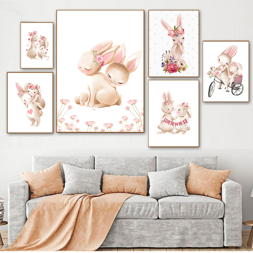 Pink Flowers Cartoon Picture G - Baby Nursery Pink 评论和价格