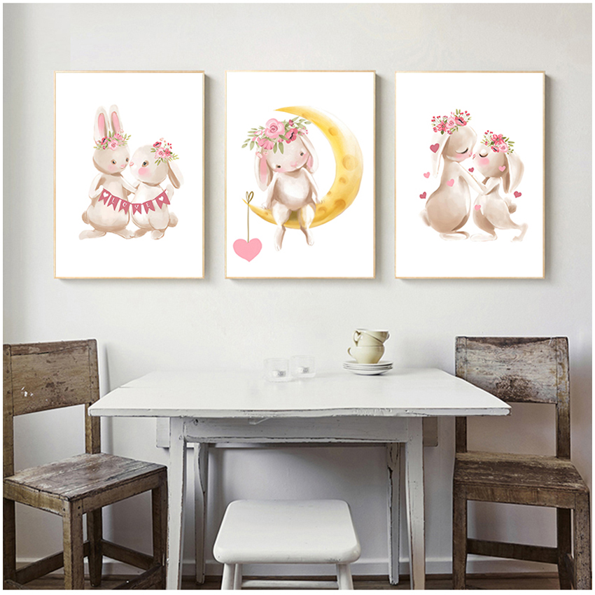 Pink Flowers Cartoon Picture G - Baby Nursery Pink 评论和价格